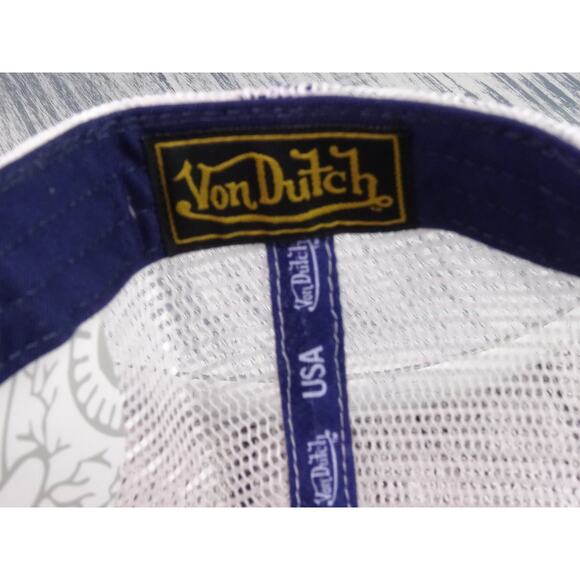 Von Dutch Navy Sequin Cap with White Mesh main image 8